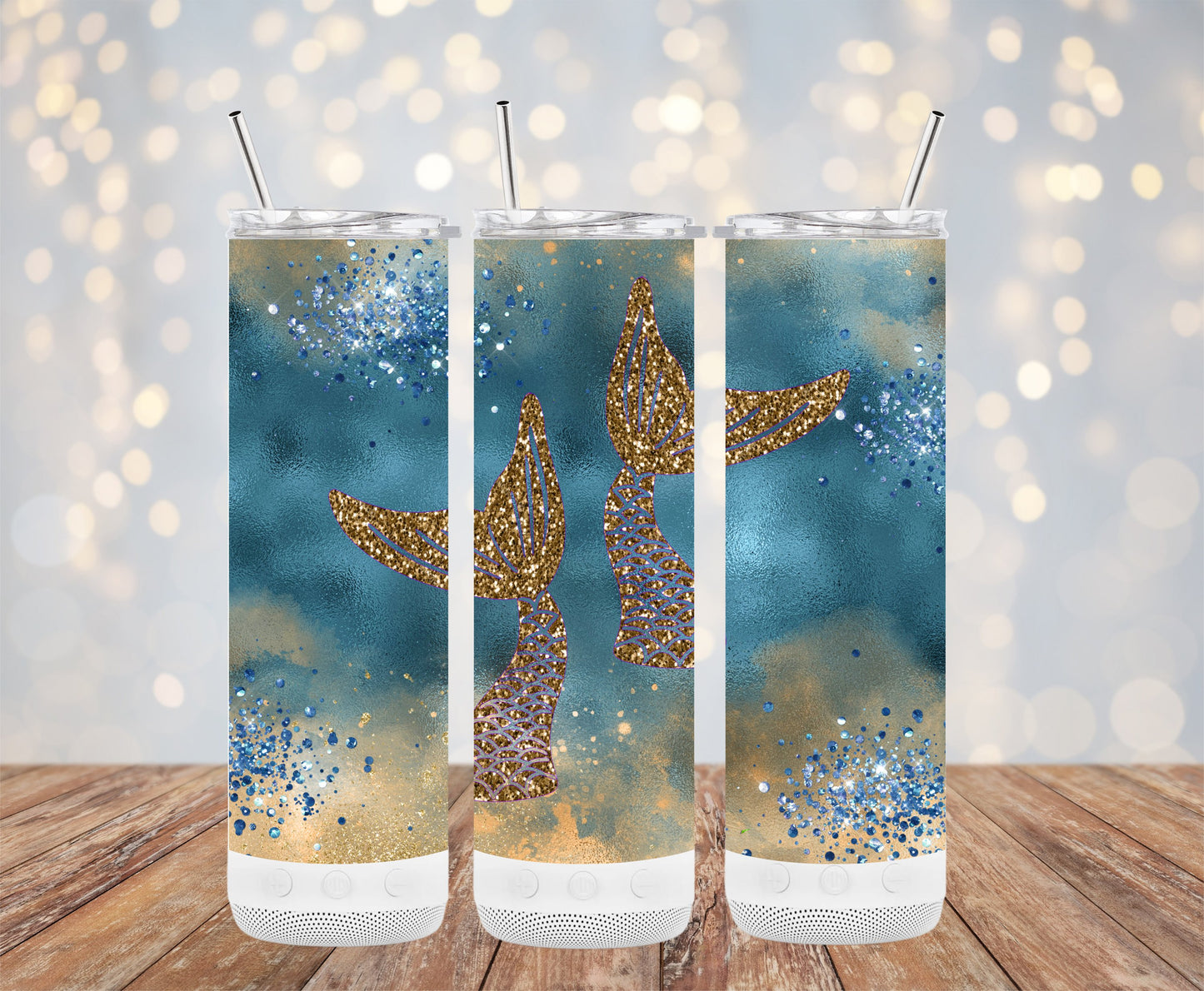 Sparkling Mermaid Tail Design Tumbler product