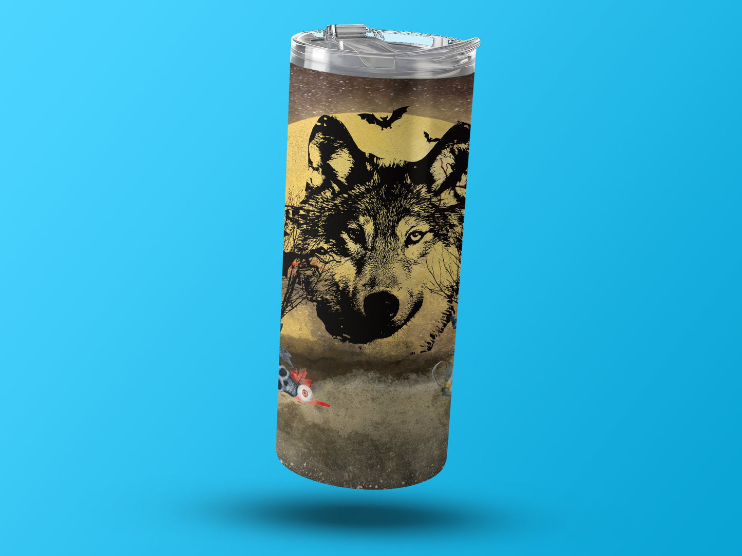 Wolf and Night Sky Art Insulated Beverage Product Type