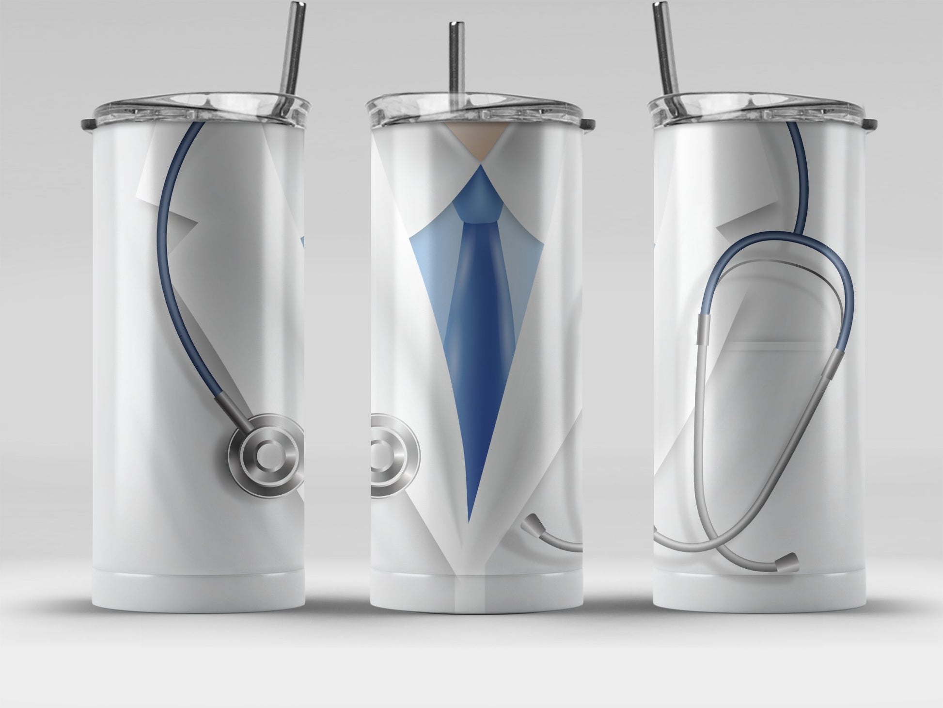 Doctor's White Coat with Blue Tie Tumbler product