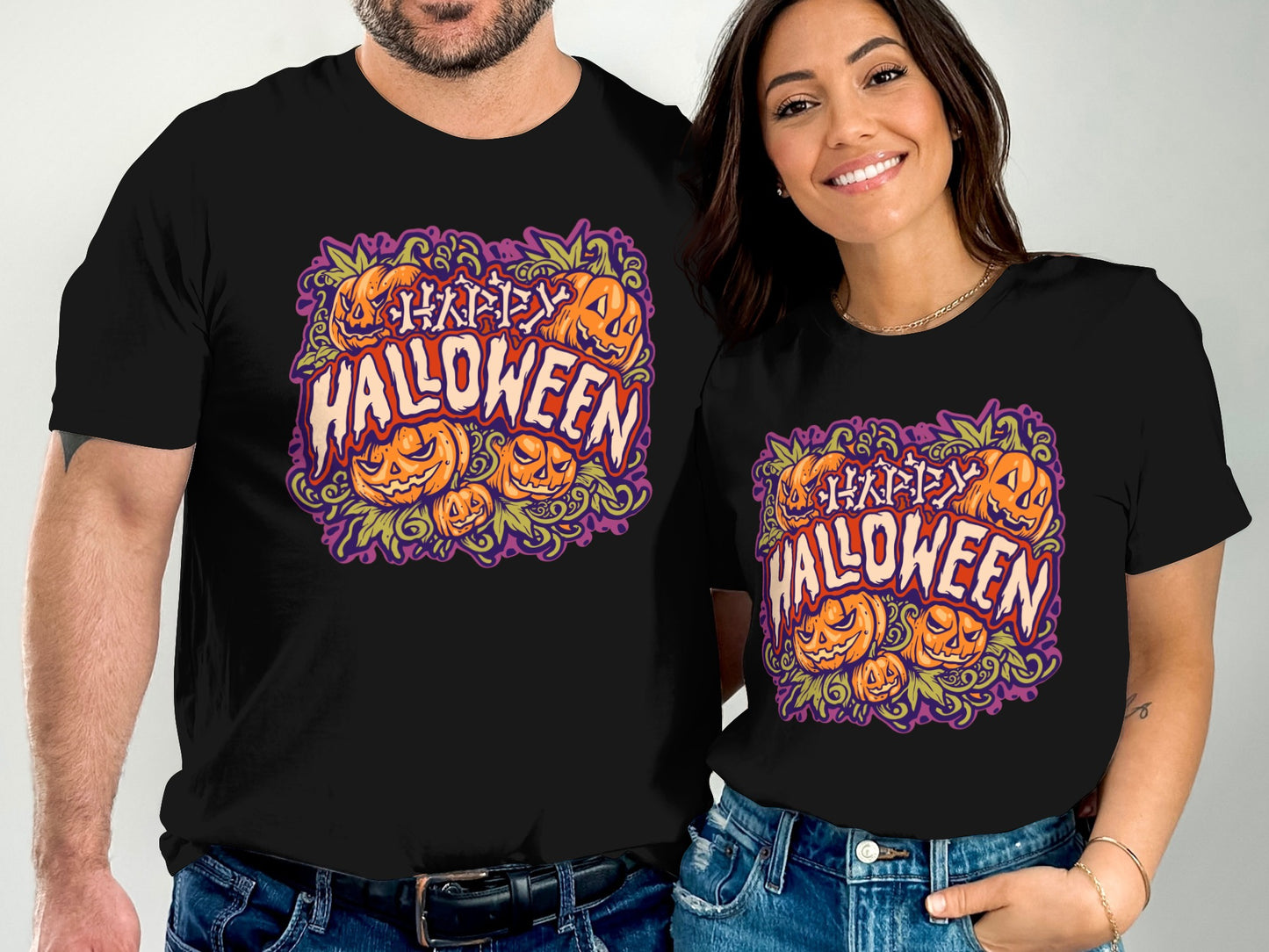 Spooky Halloween Jack-O'-Lanterns Graphic T-Shirt Product