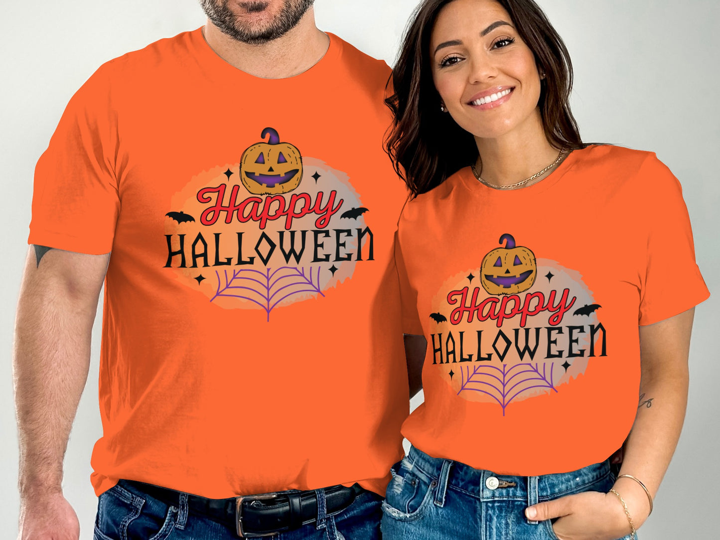 Festive Happy Halloween Graphics Tee Shirt Product