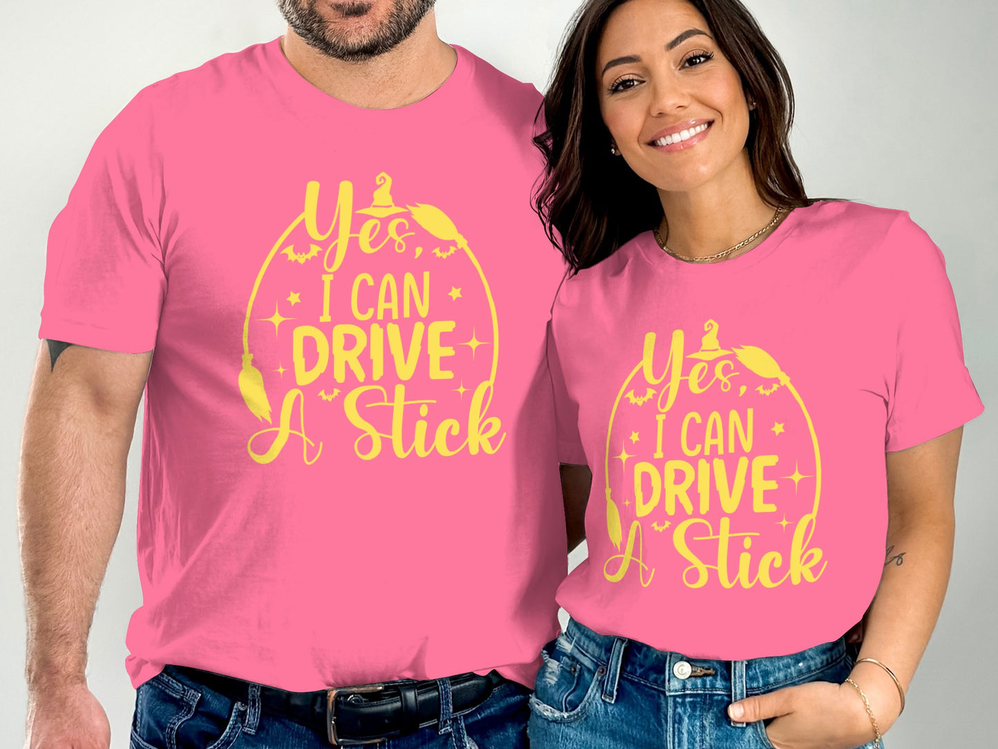 Yes I Can Drive A Stick Witch Broomstick Couple product