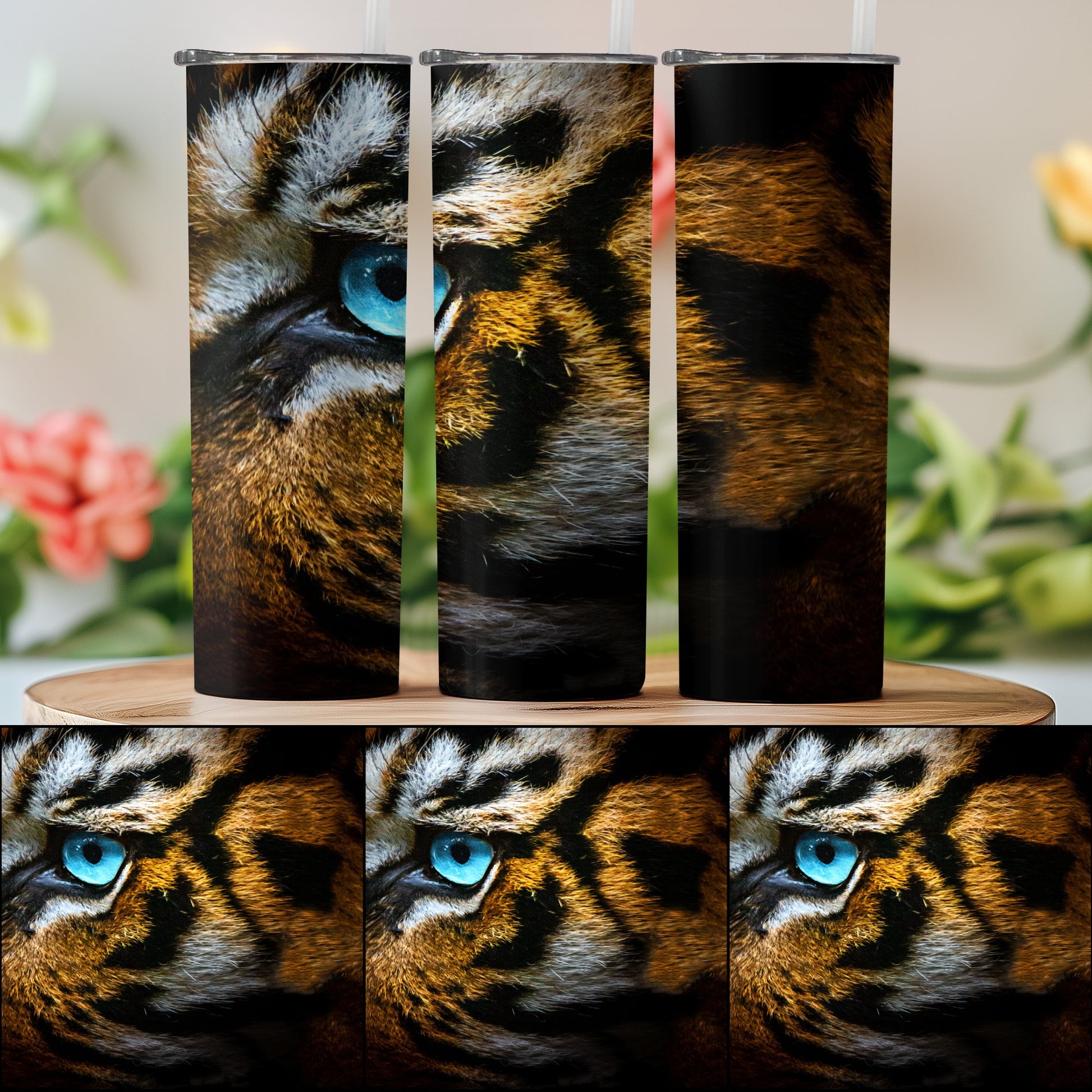 Fierce Tiger Eye Design Insulated Tumbler product