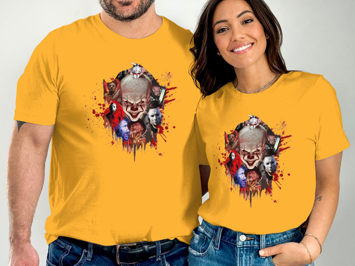 Horror Movie Characters Graphic Printed T-shirt product