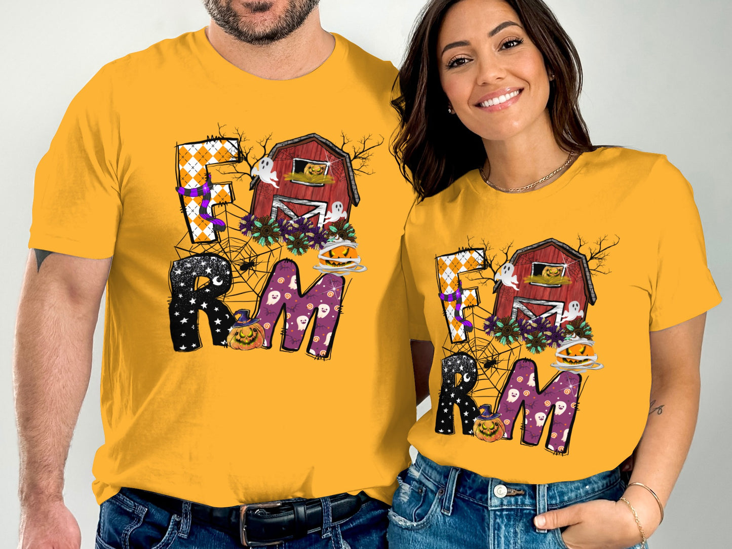 Farm Themed Halloween Party Yellow Shirt product type
