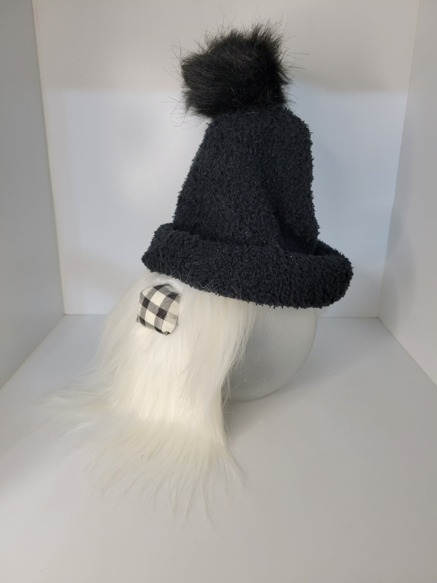 Adorable Handmade Gnome Decor with Fluffy Hat