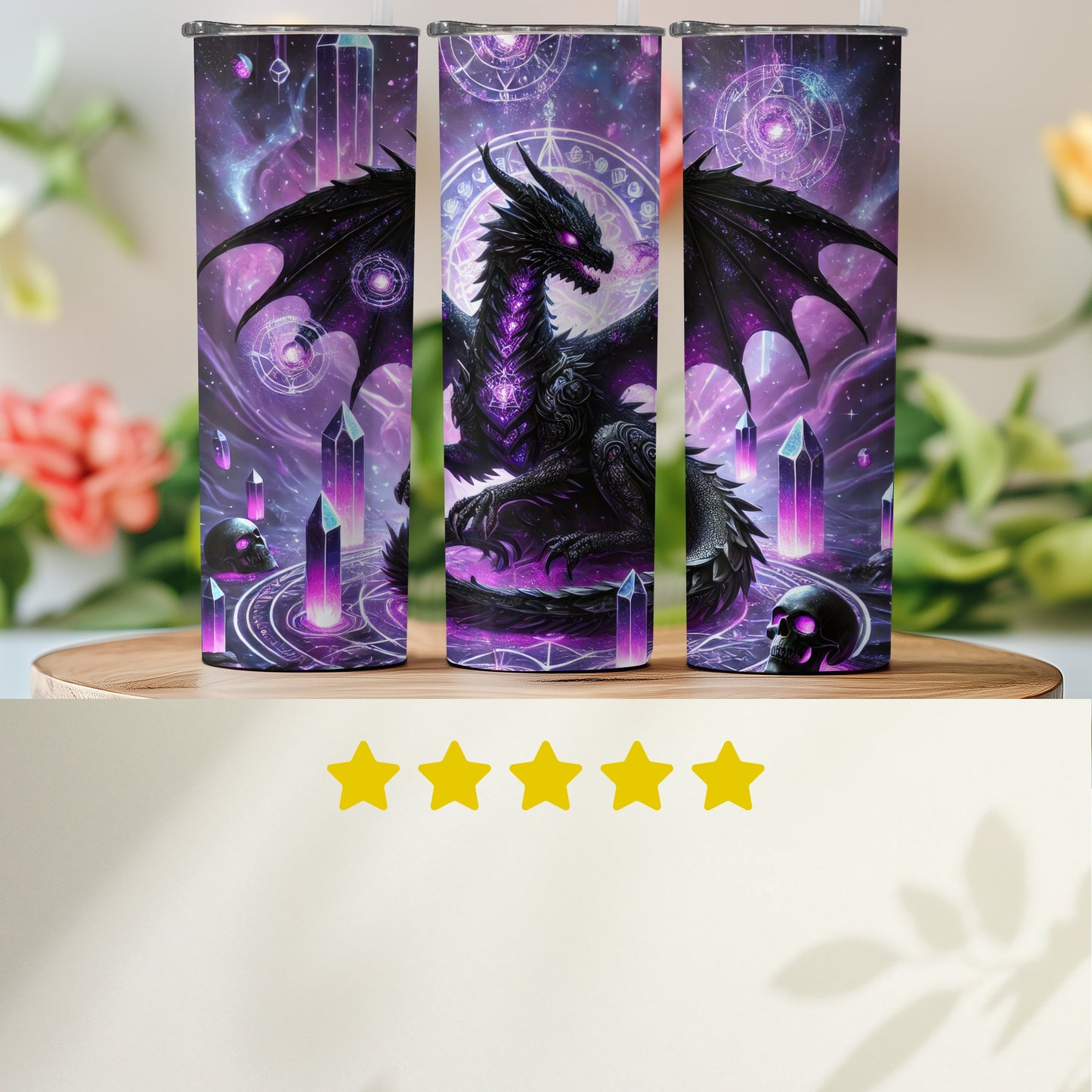 Mystic Dragon and Crystals Tumbler product