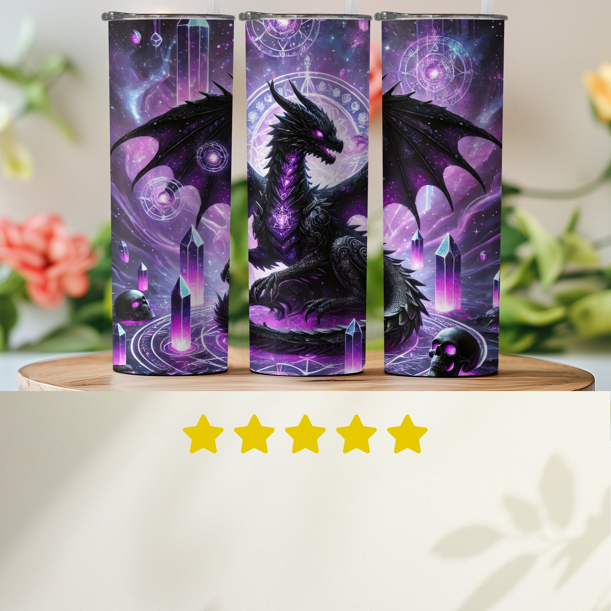 Mystic Dragon and Crystals Tumbler product
