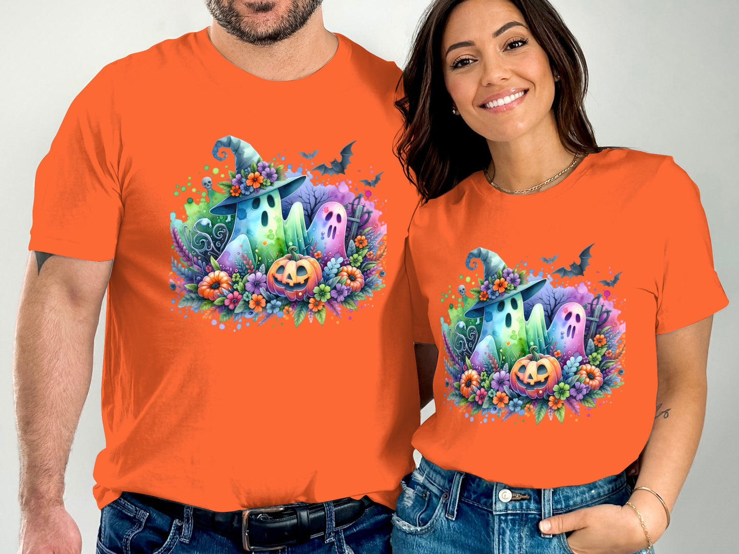 Festive Halloween Haunted House Graphic T-shirt product type