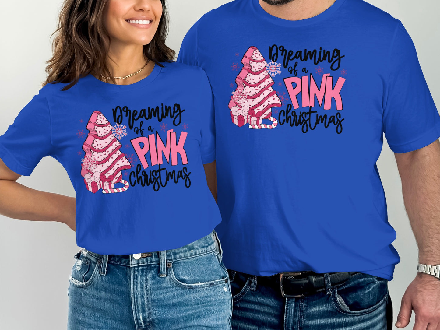 Dreaming of a Pink Christmas Graphic T-Shirt