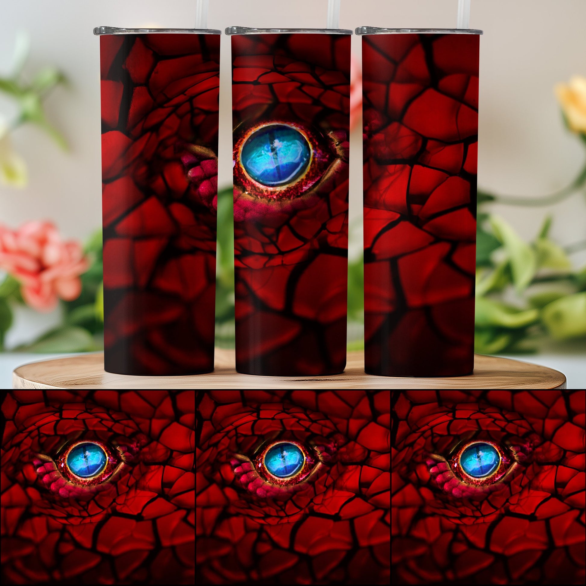 Mesmerizing Red Dragon Eye Design Tumbler product