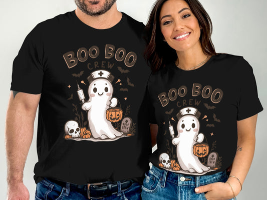 Boo Crew Ghost Halloween Themed T-Shirt product
