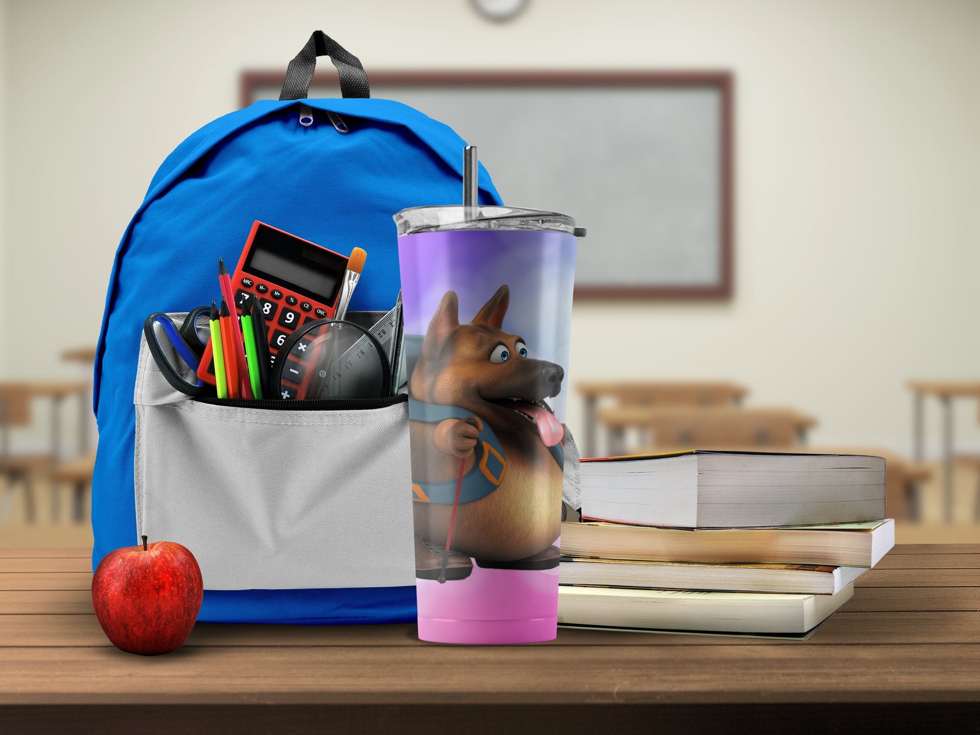 Cartoon Dog Patterned Insulated Tumbler product