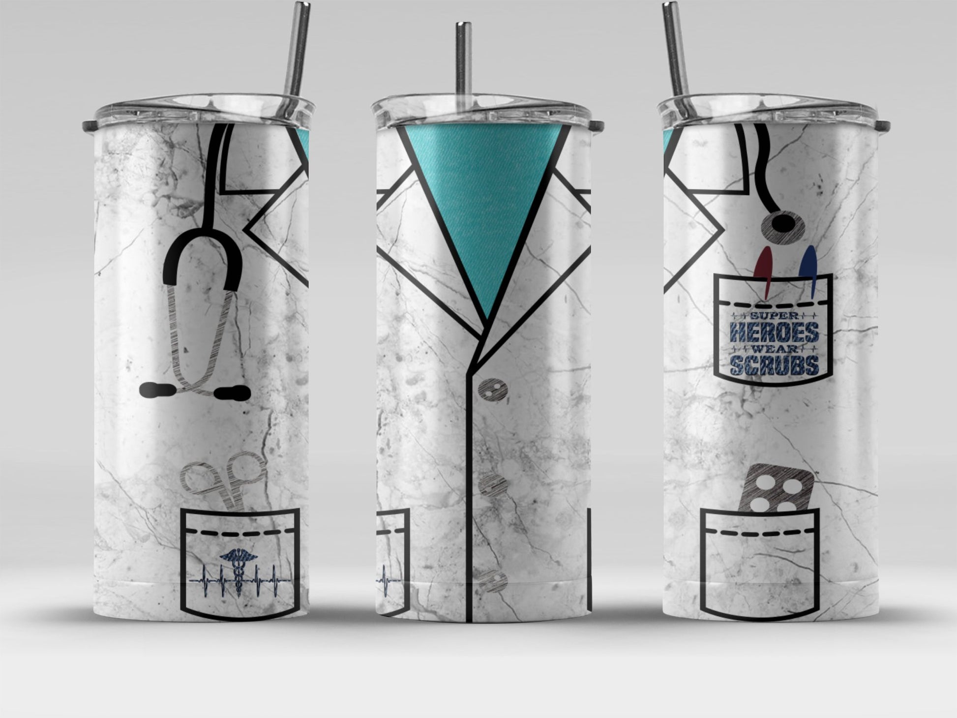 Superhero Themed Print on Tumbler product