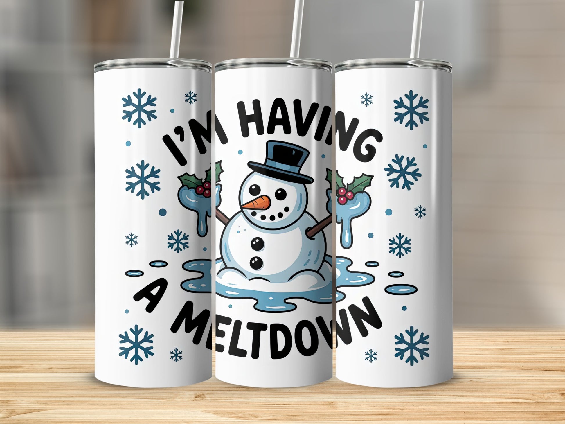 I'm Having a Meltdown Snowman Personalized Tumbler
