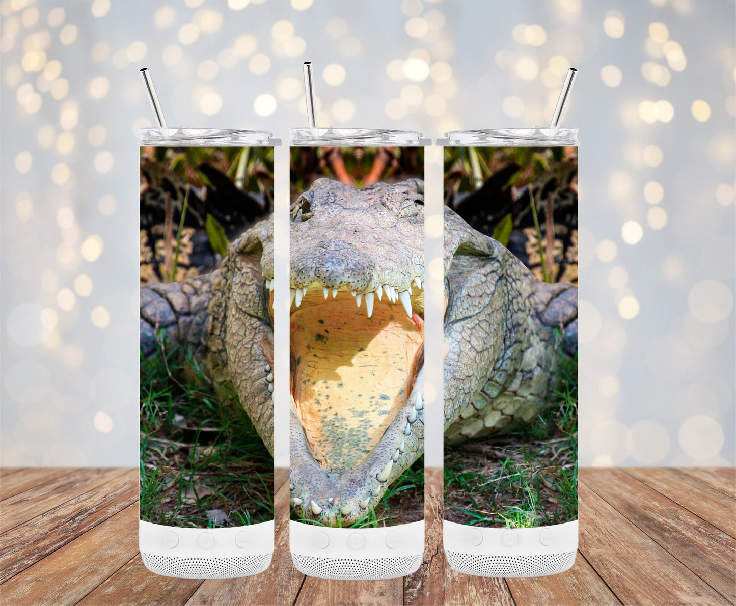 Fierce Crocodile Nature Print Insulated Tumbler product type