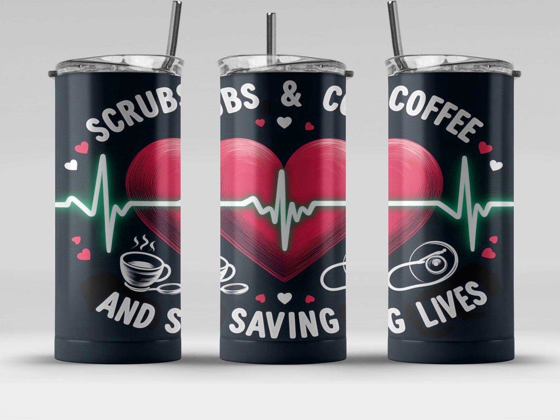 Scrubs Coffee Saving Lives Tumbler Nurse Gift product type