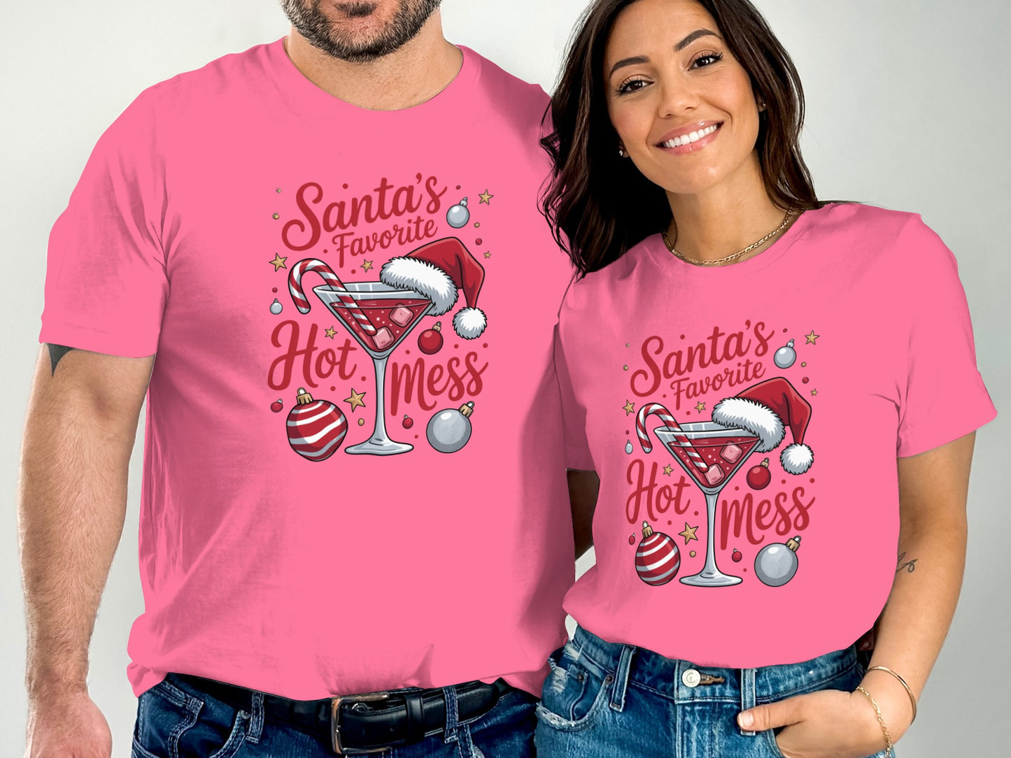 Santa's Favorite Hot Mess Graphic Tee Shirt