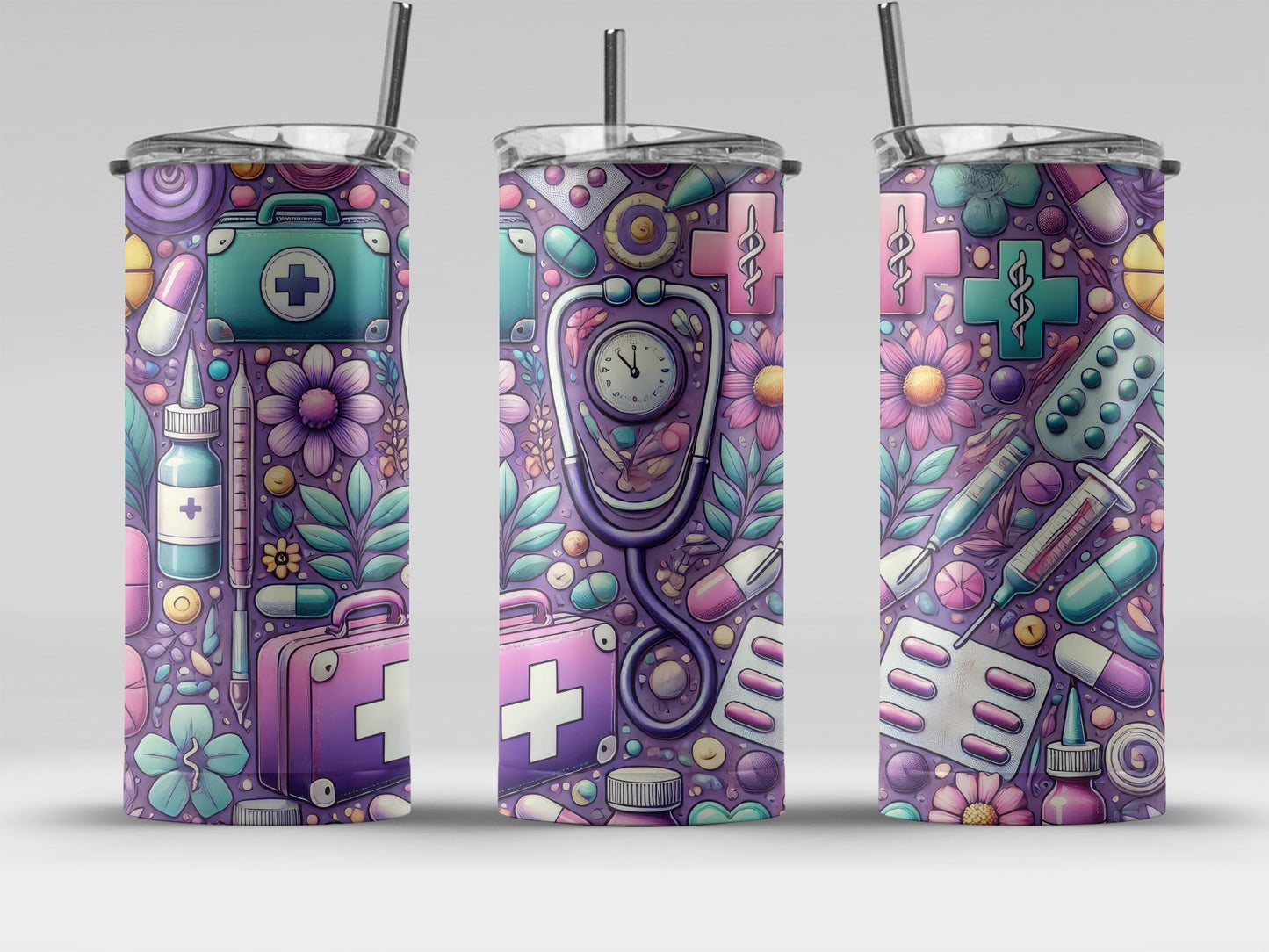 Medical Theme Travel Mug with Colorful Design product