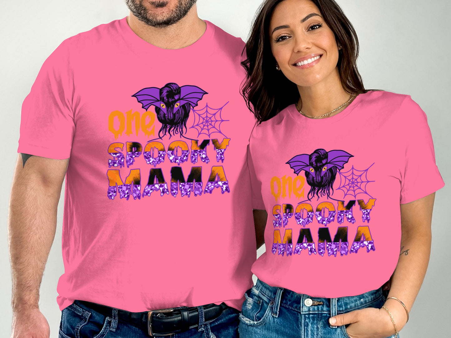One Spooky Mama Halloween Bat Graphic T-shirt product type