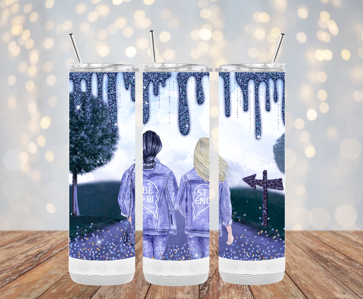Best Friends Forever Unique Artistic Tumbler product type