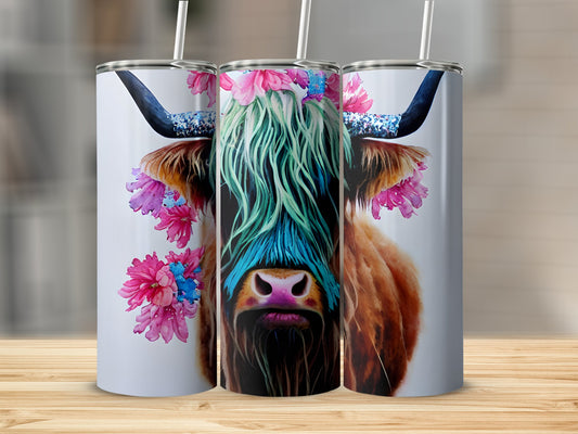 Colorful Highland Cow Insulated Tumbler Product