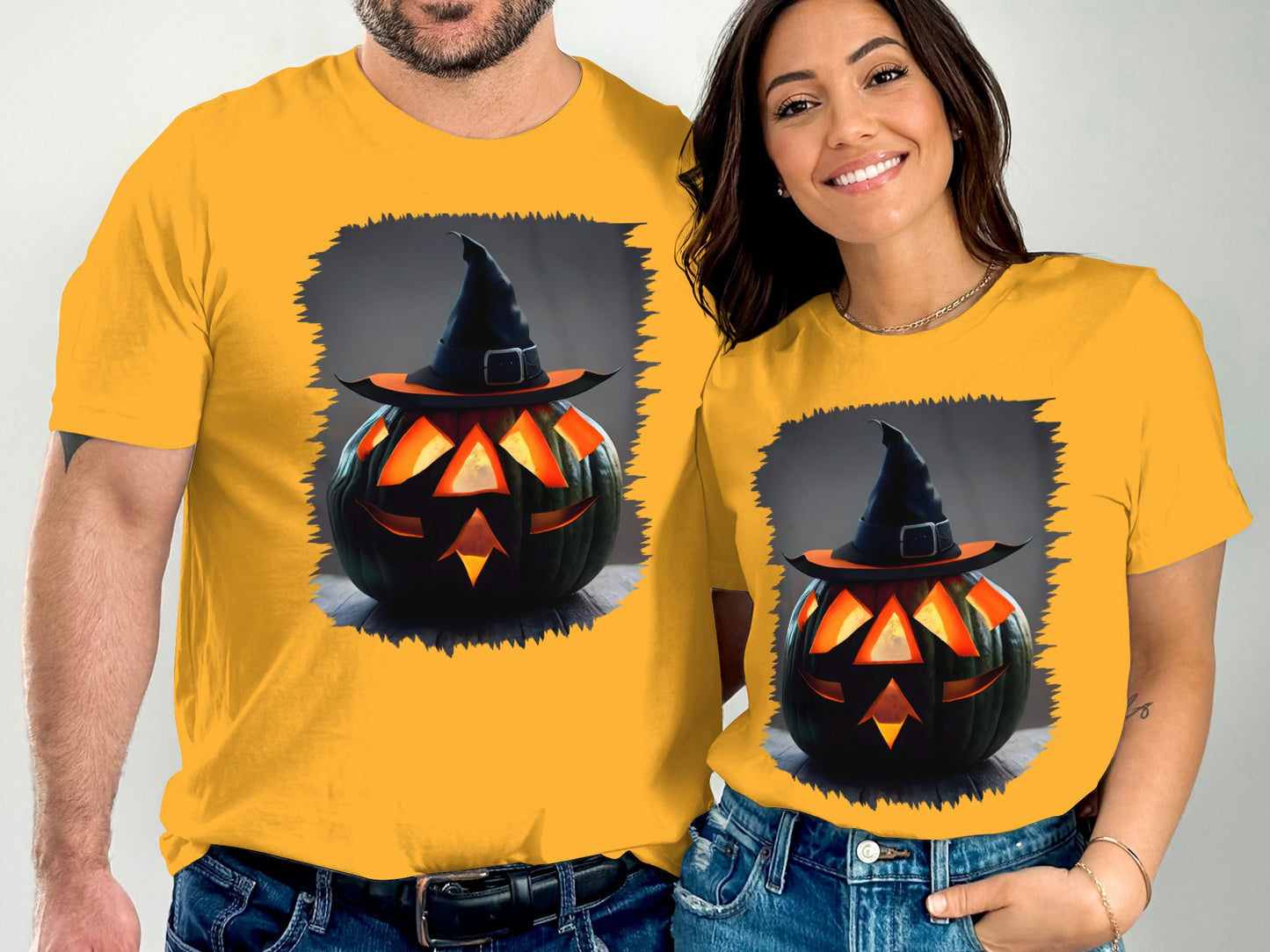Halloween Pumpkin with Witch Hat T-shirt product