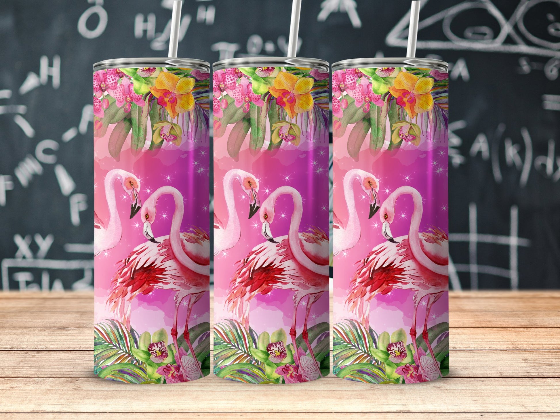 Vibrant Pink Flamingo Themed Tumbler Drinking Product