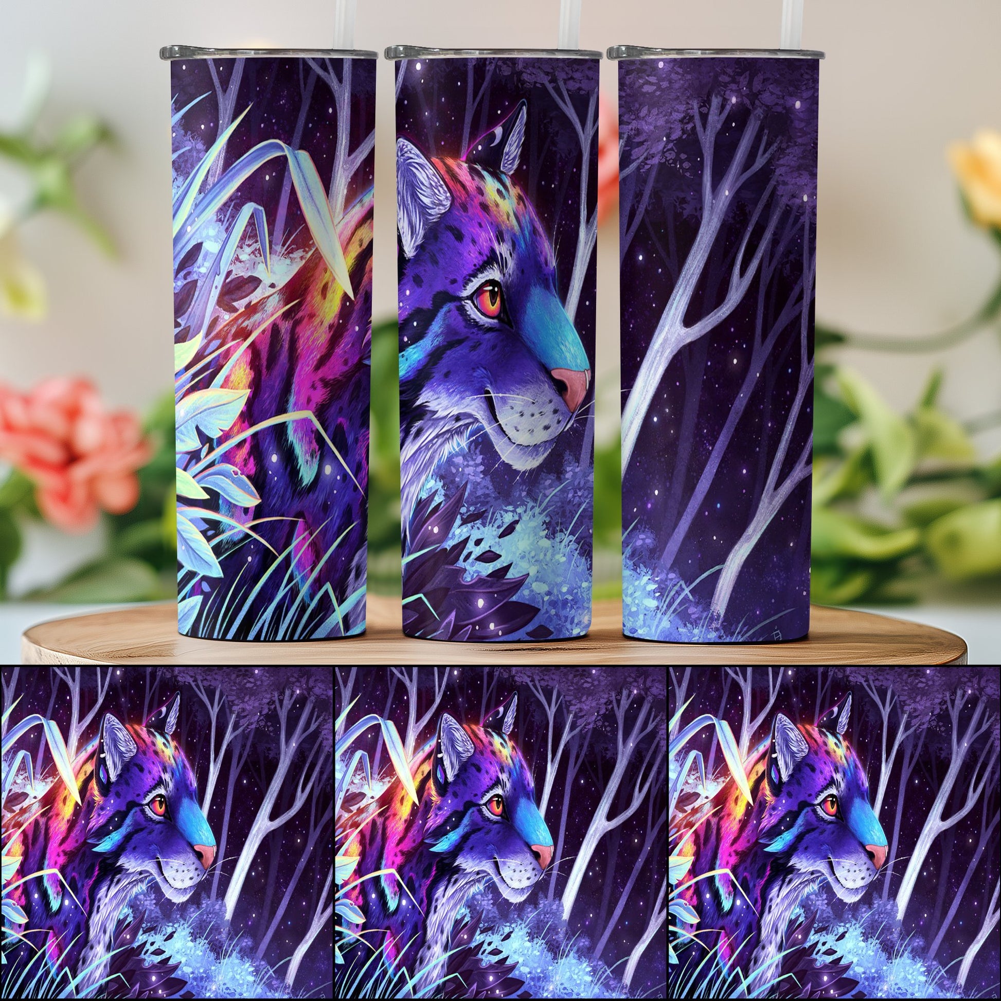 Vibrant Colorful Jaguar Tumbler Custom Drinkware product
