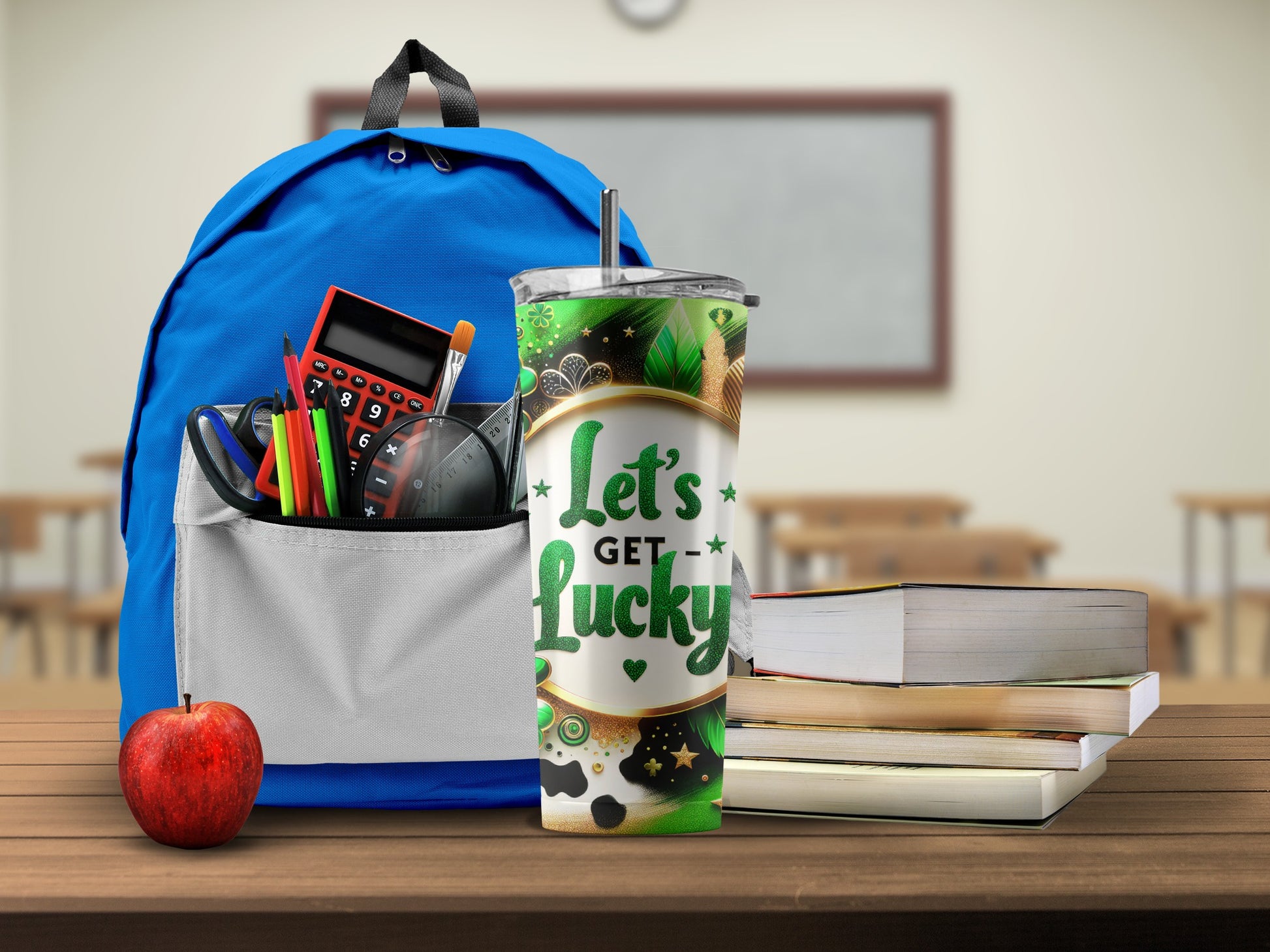 Let's Get Lucky Motivational Travel Mug for School