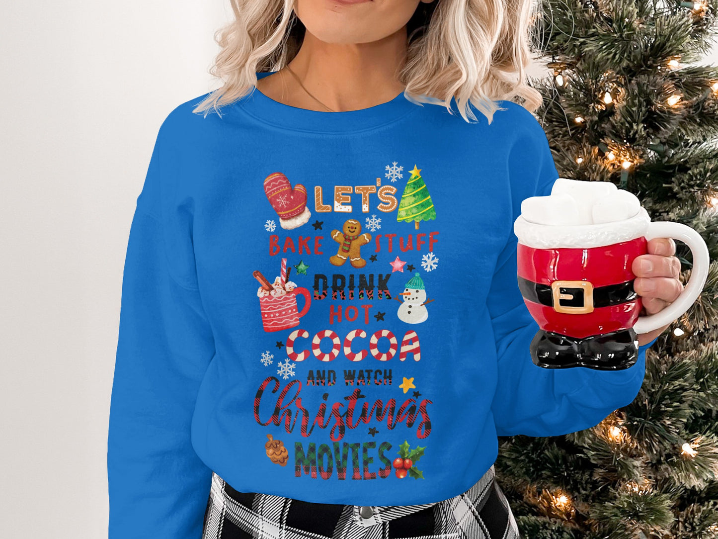 Let's Bake Stuff And Drink Hot Cocoa Christmas Shirt