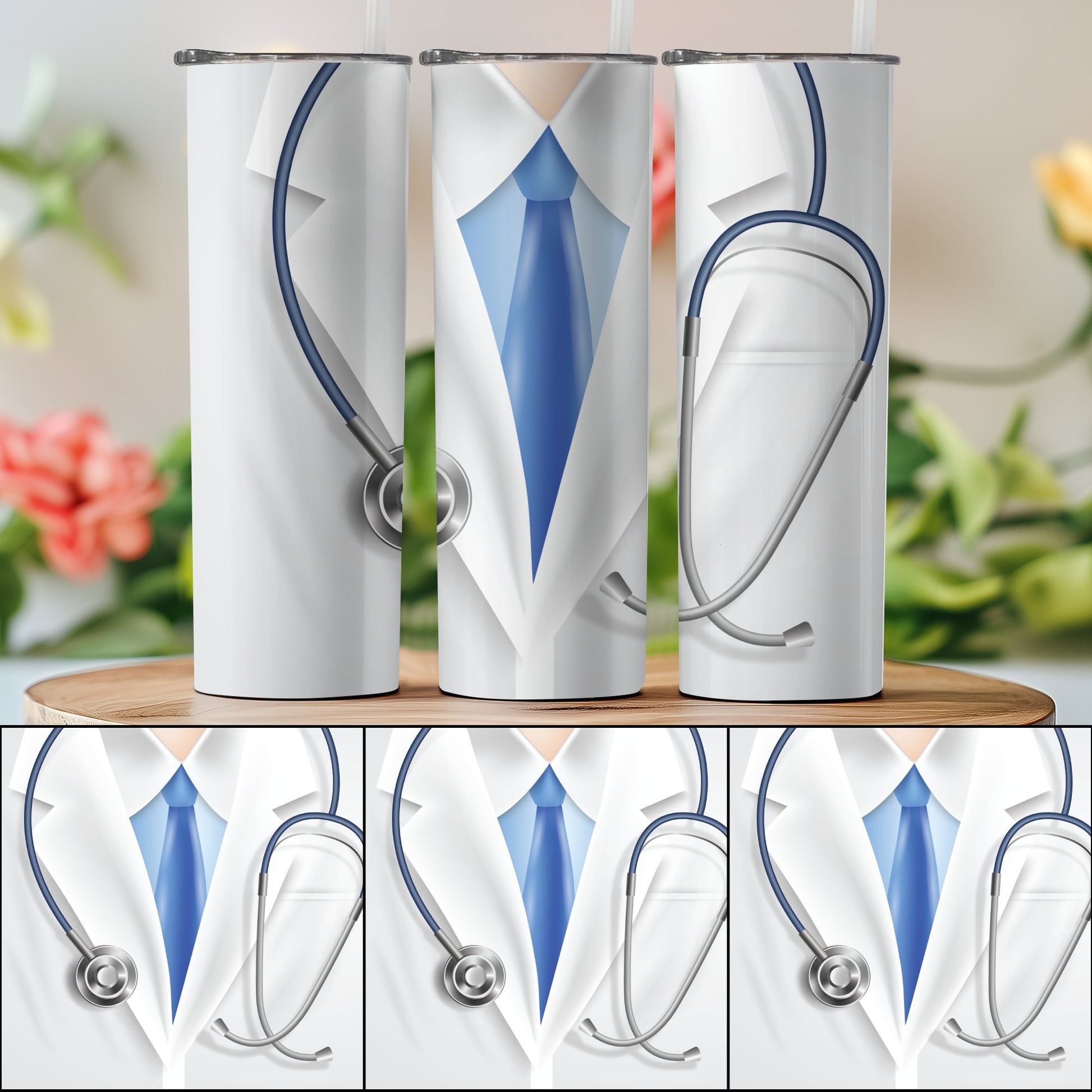 Doctor Stethoscope and Suit Design Tumbler product