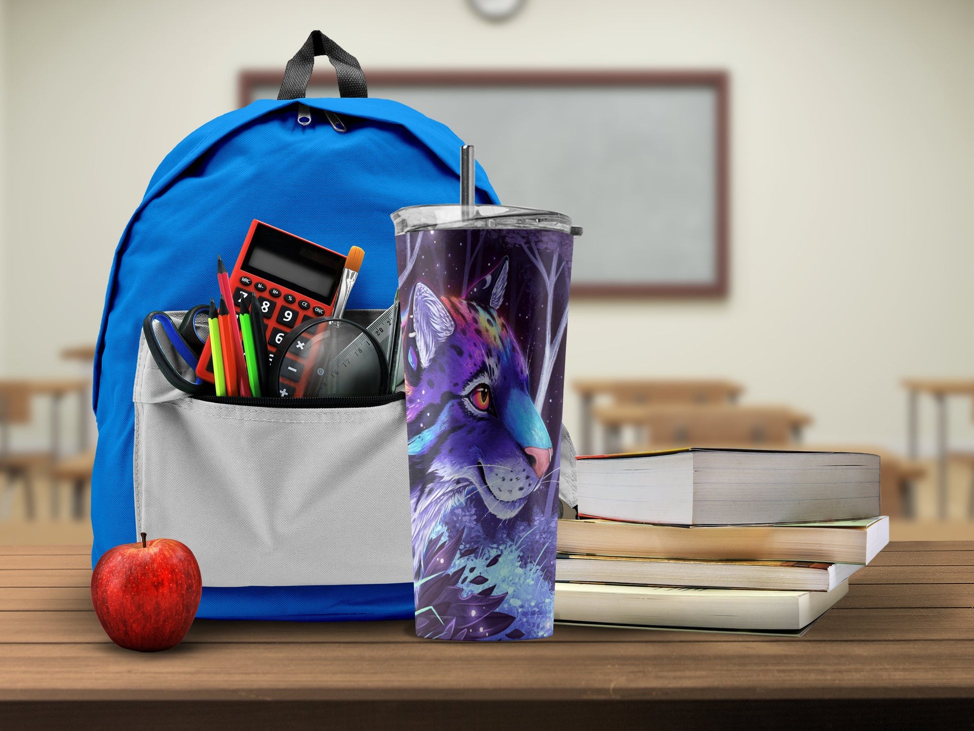 Colorful Cat Design Insulated Tumbler for School product