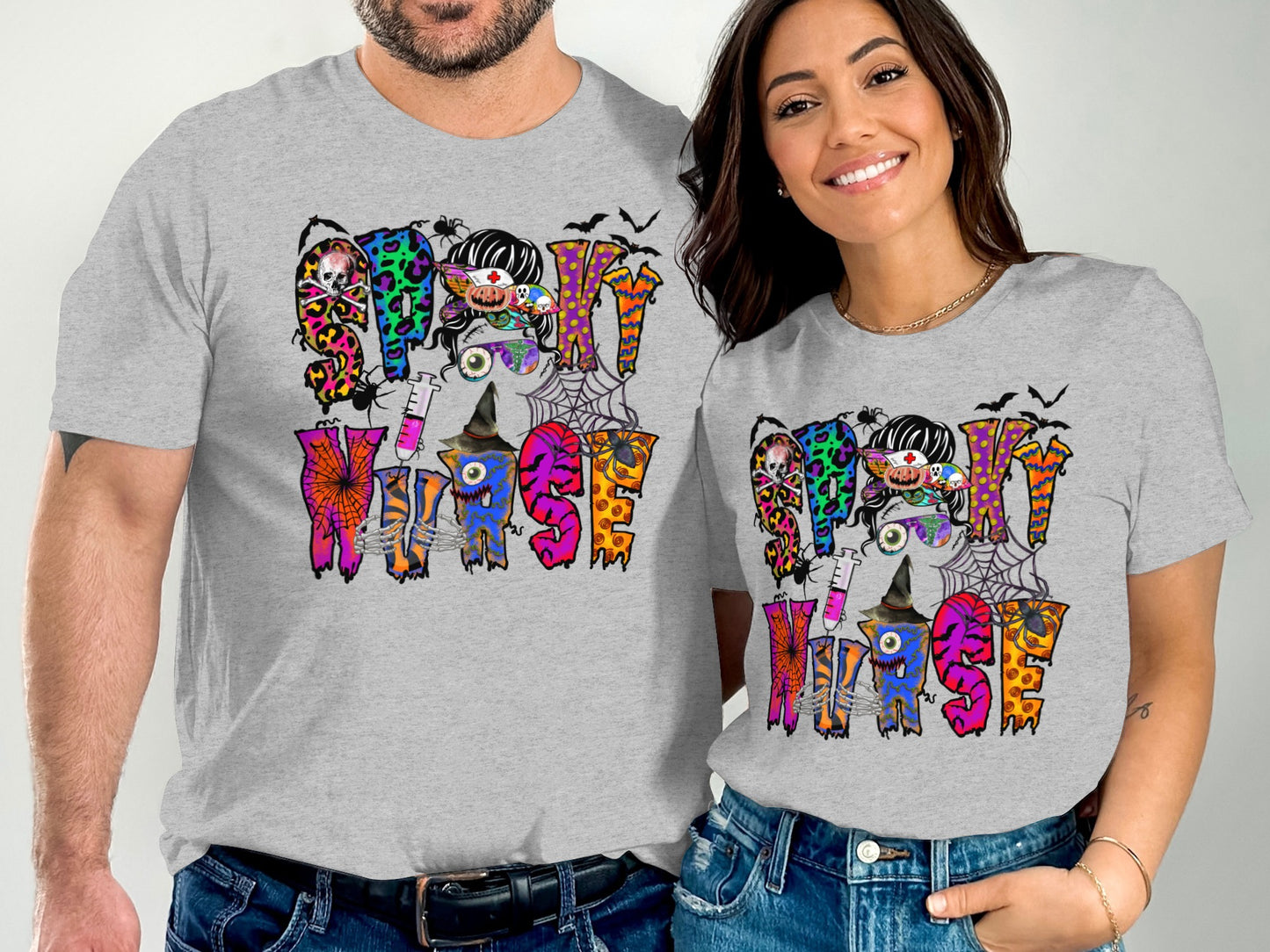 Spooky Vibes Colorful Halloween Graphic T-shirt product