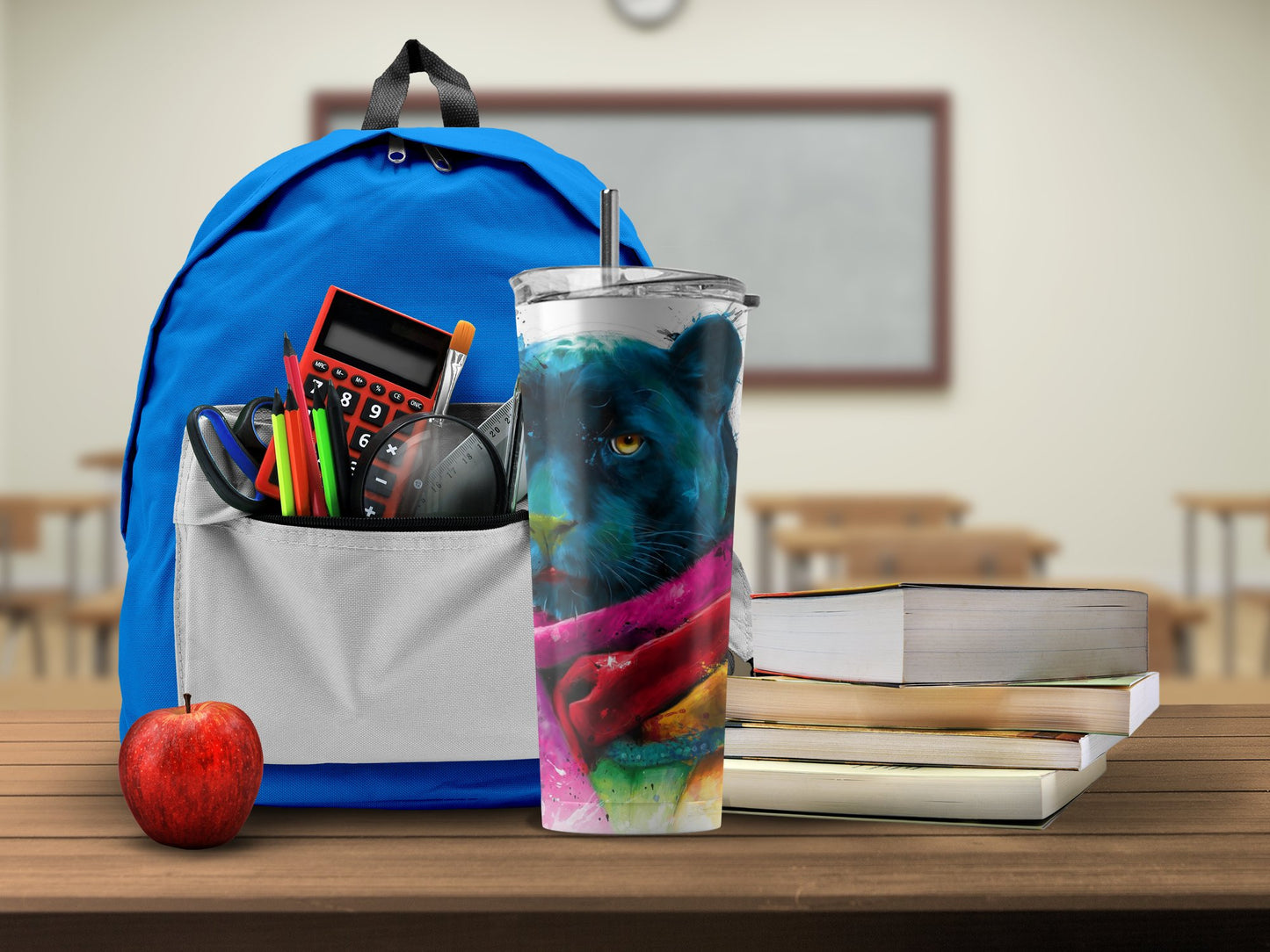 Colorful Panther Design Tumbler for School product