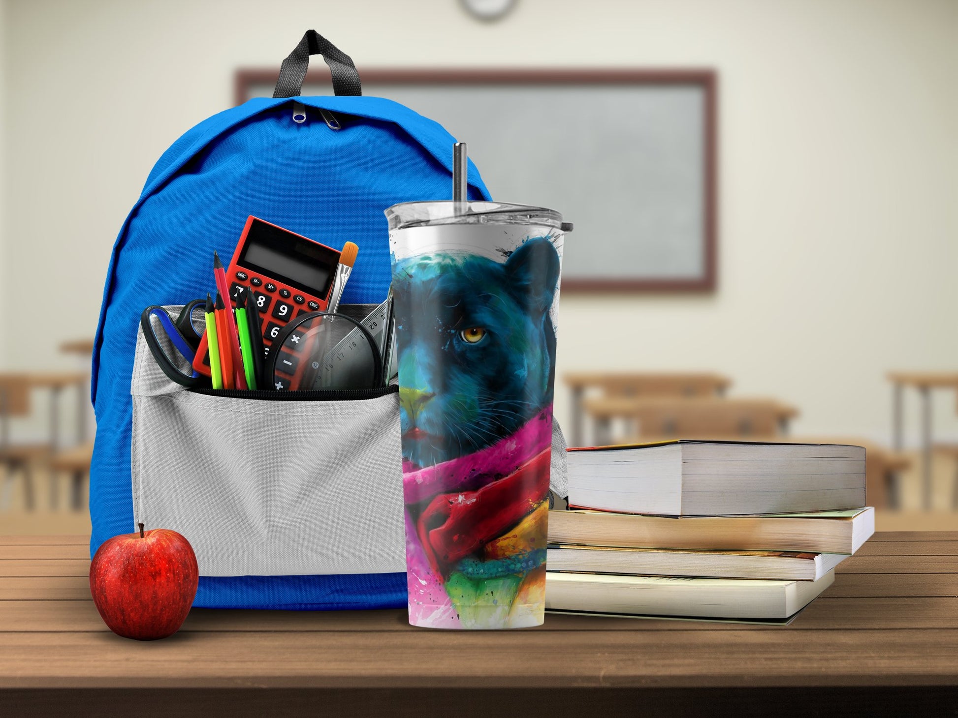 Colorful Panther Design Tumbler for School product