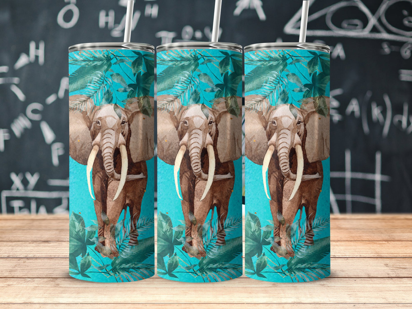 Elephant Print Tumbler Stylish and Unique Drinkware Product Type