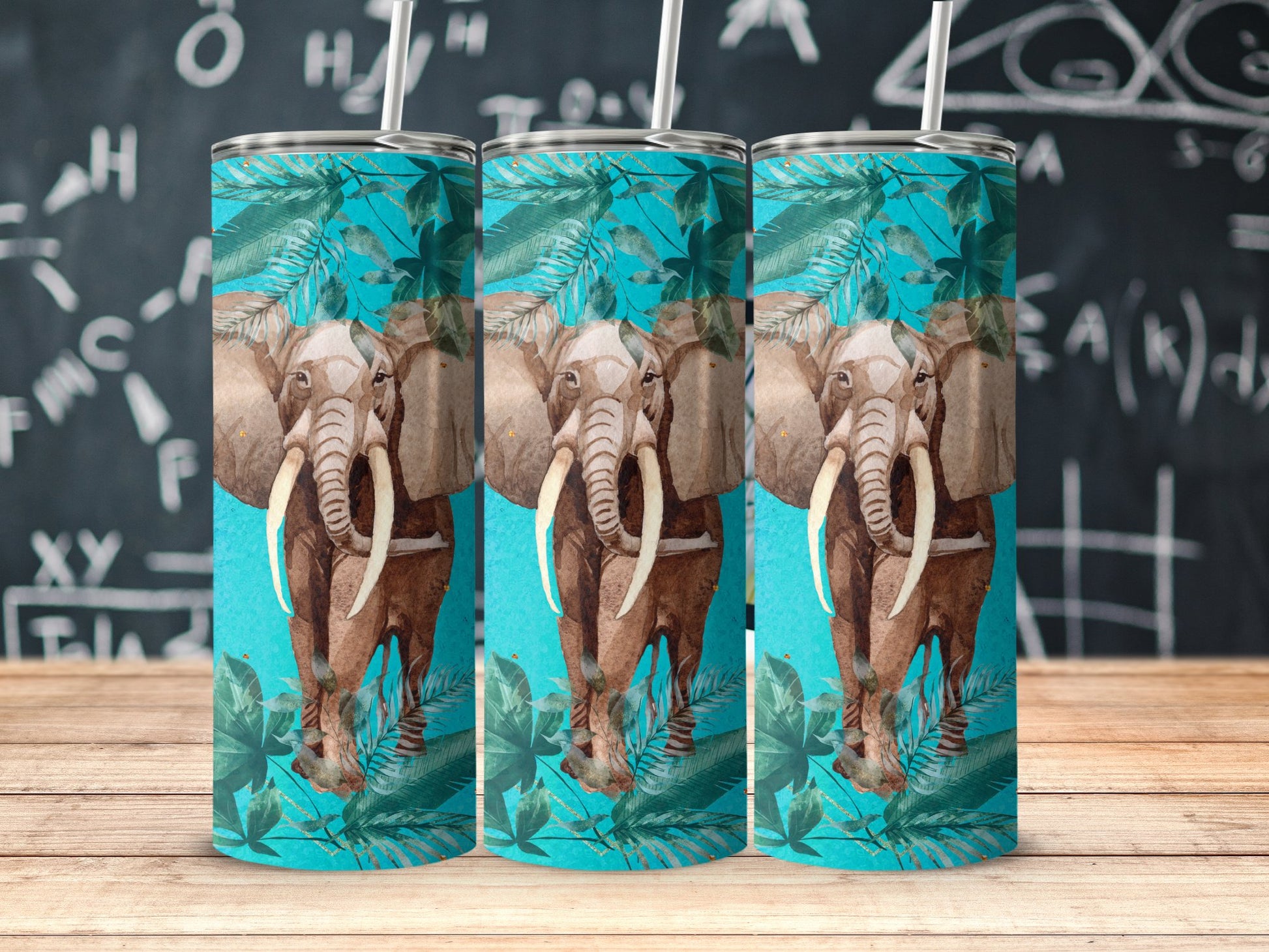 Elephant Print Tumbler Stylish and Unique Drinkware Product Type