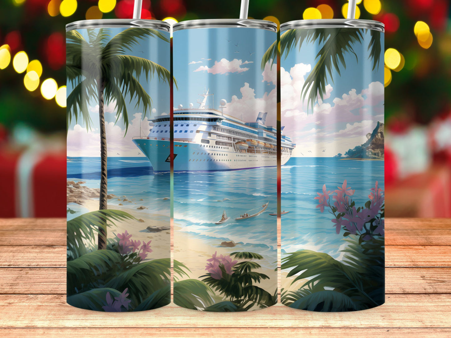Stunning Beach Cruise Themed Insulated Tumbler product