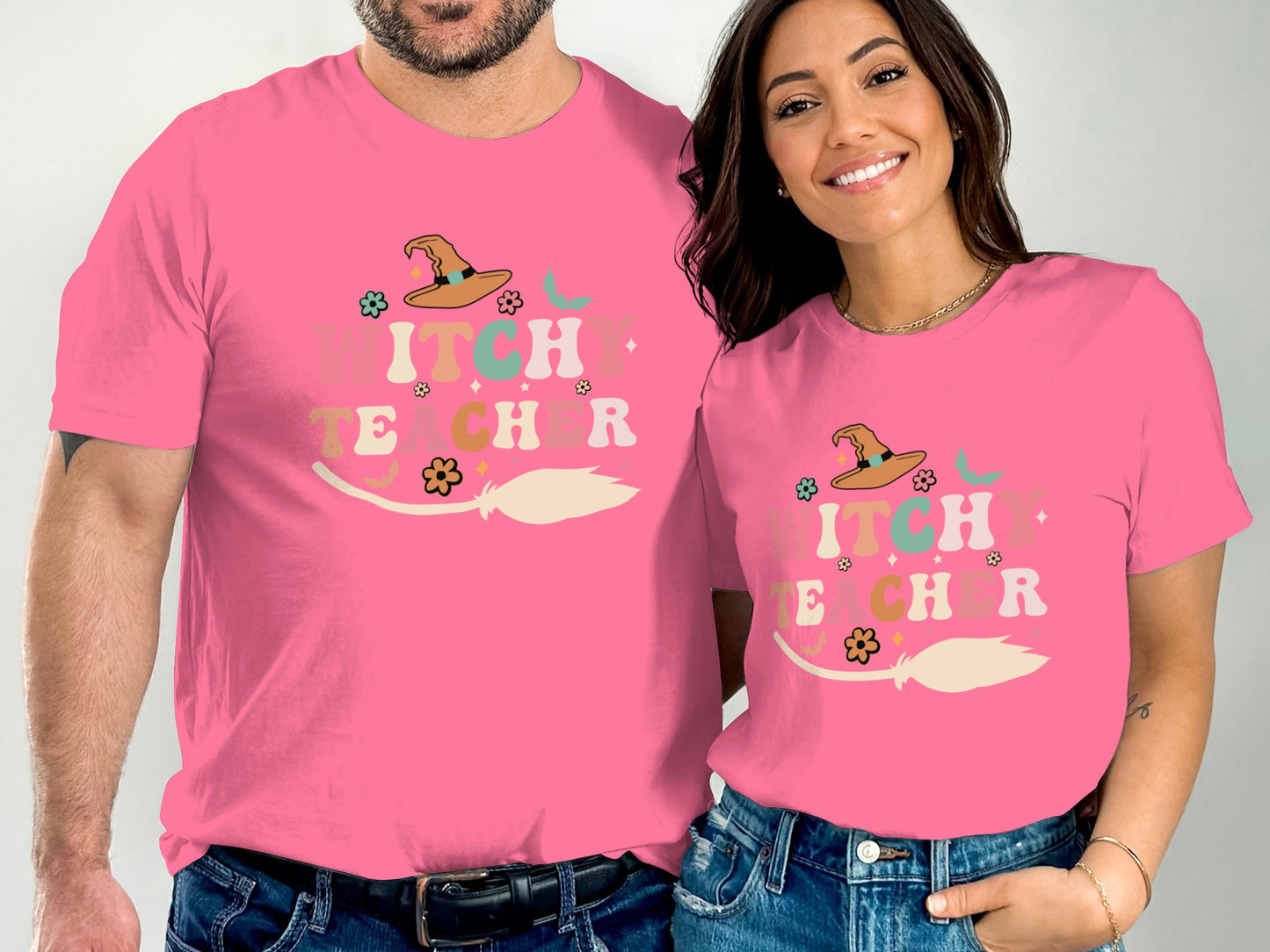 Itch Teacher Witch Hat Pink Graphic T-Shirt product