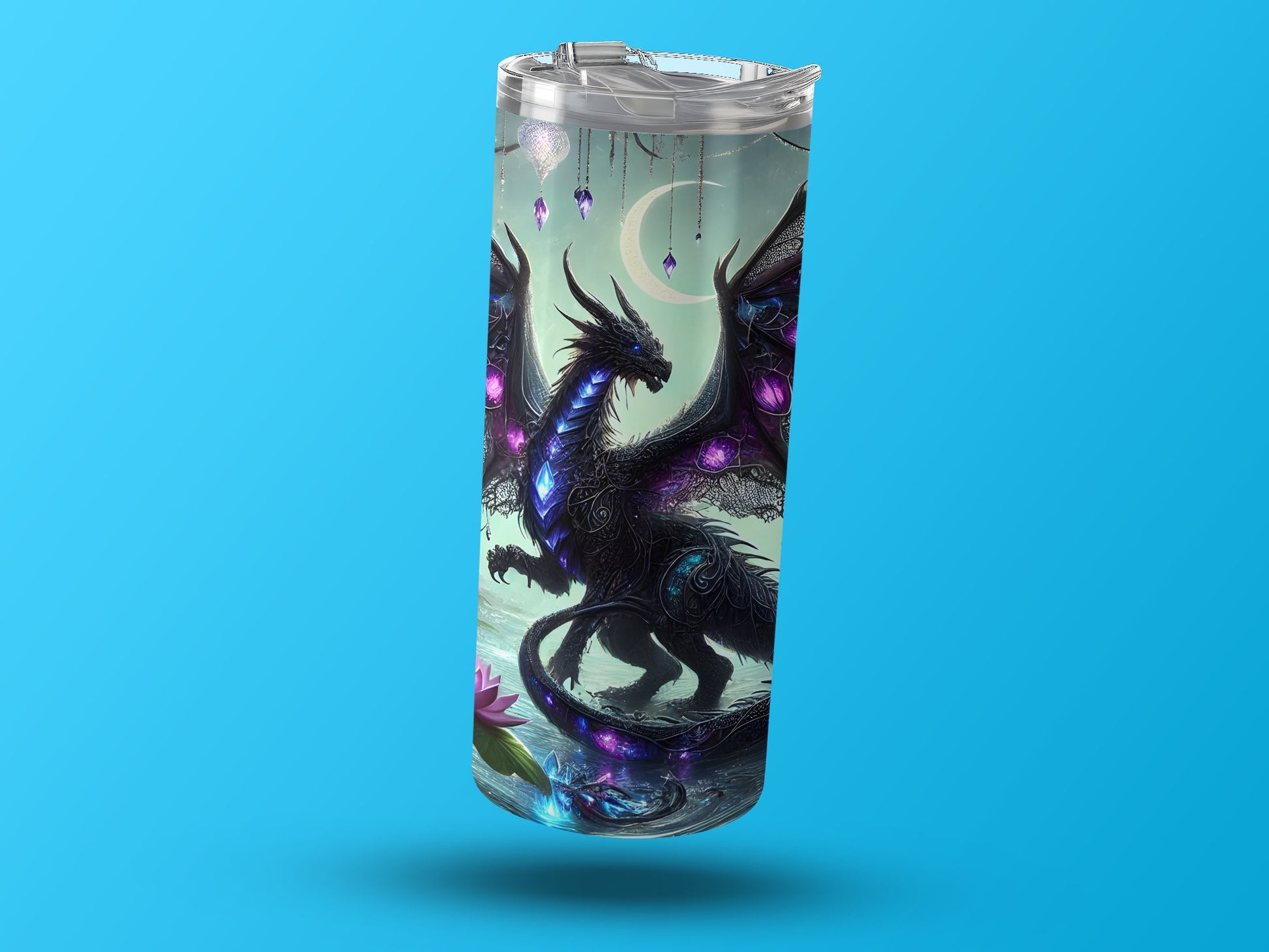 Enchanted Midnight Dragon Tumbler Art product type