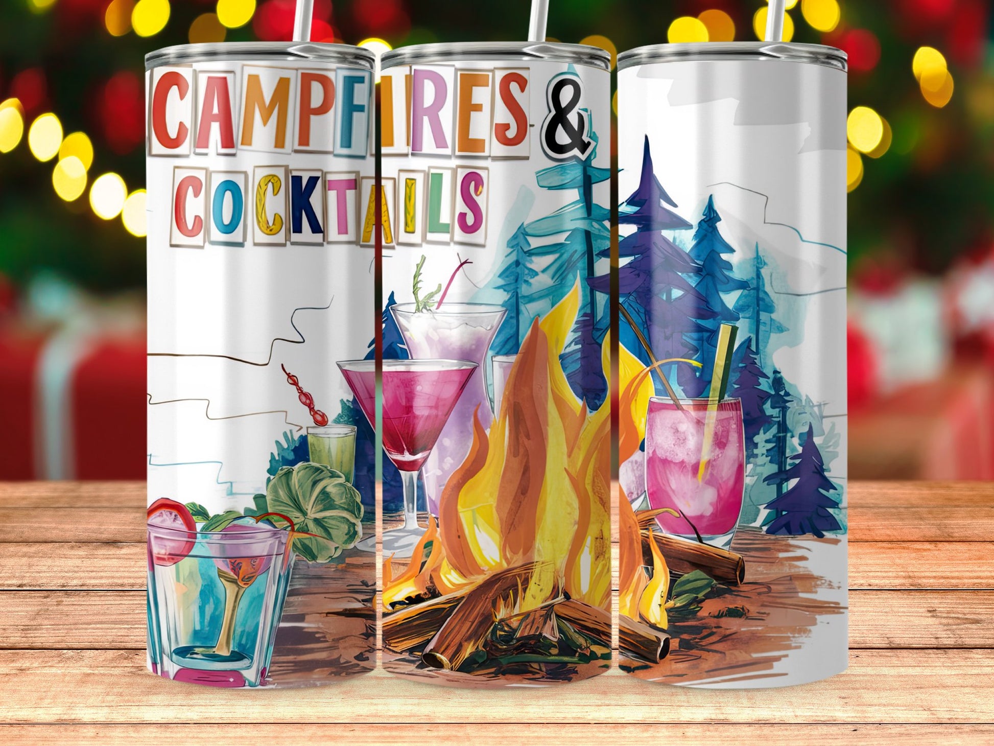 Campfires and Cocktails Design Tumbler product