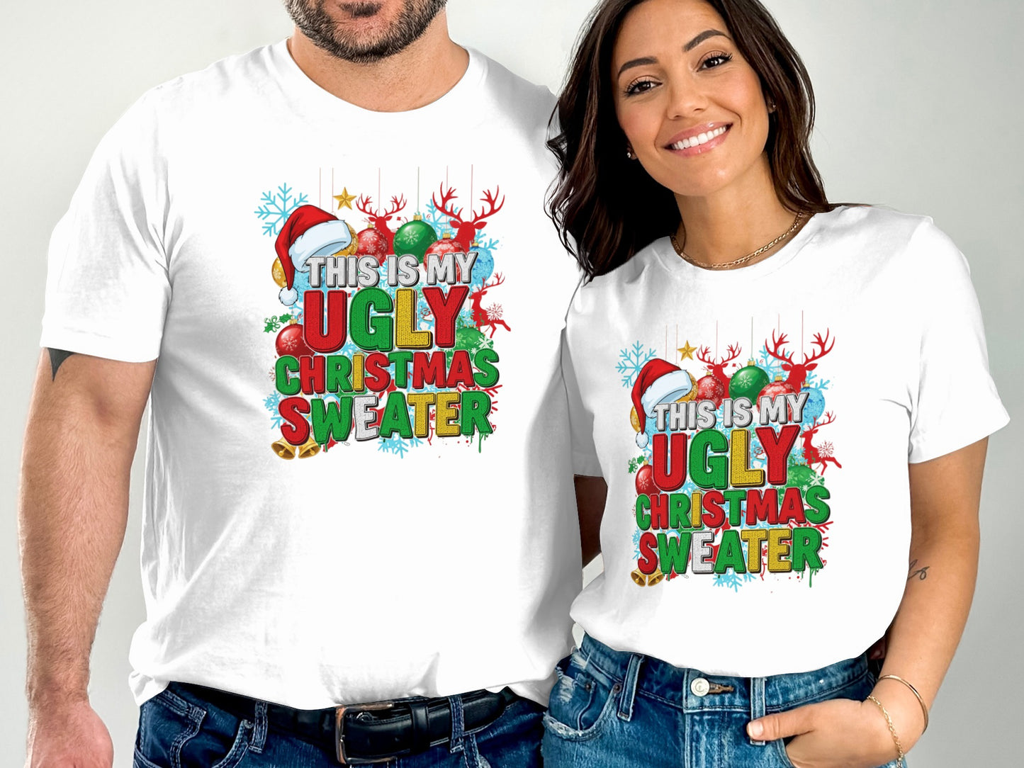 Festive Holiday Graphic Tee with Funny Christmas Design