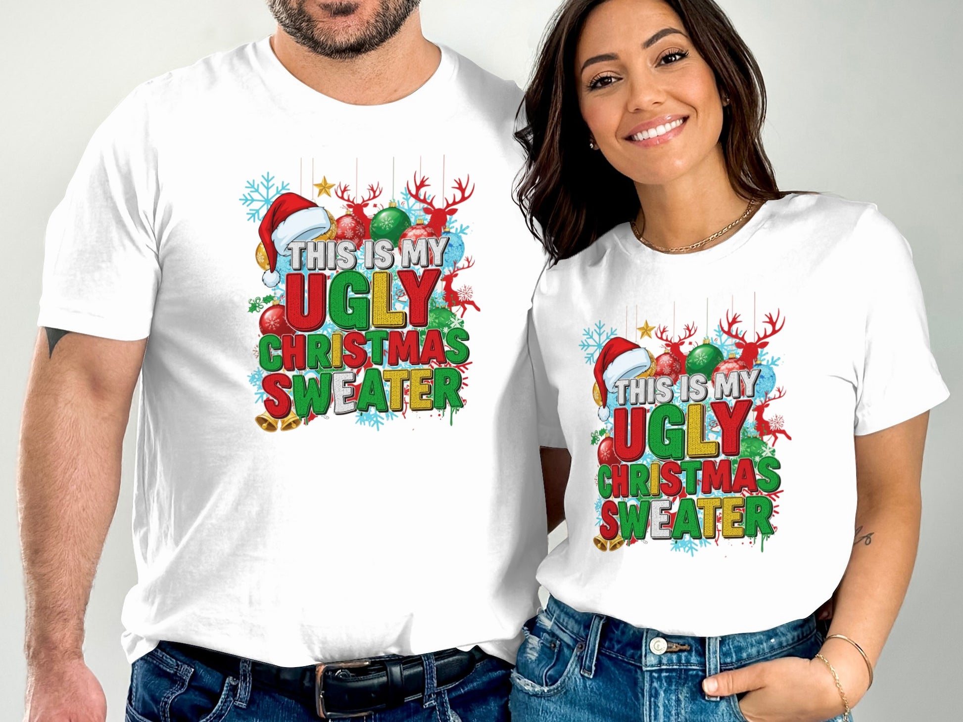 Festive Holiday Graphic Tee with Funny Christmas Design