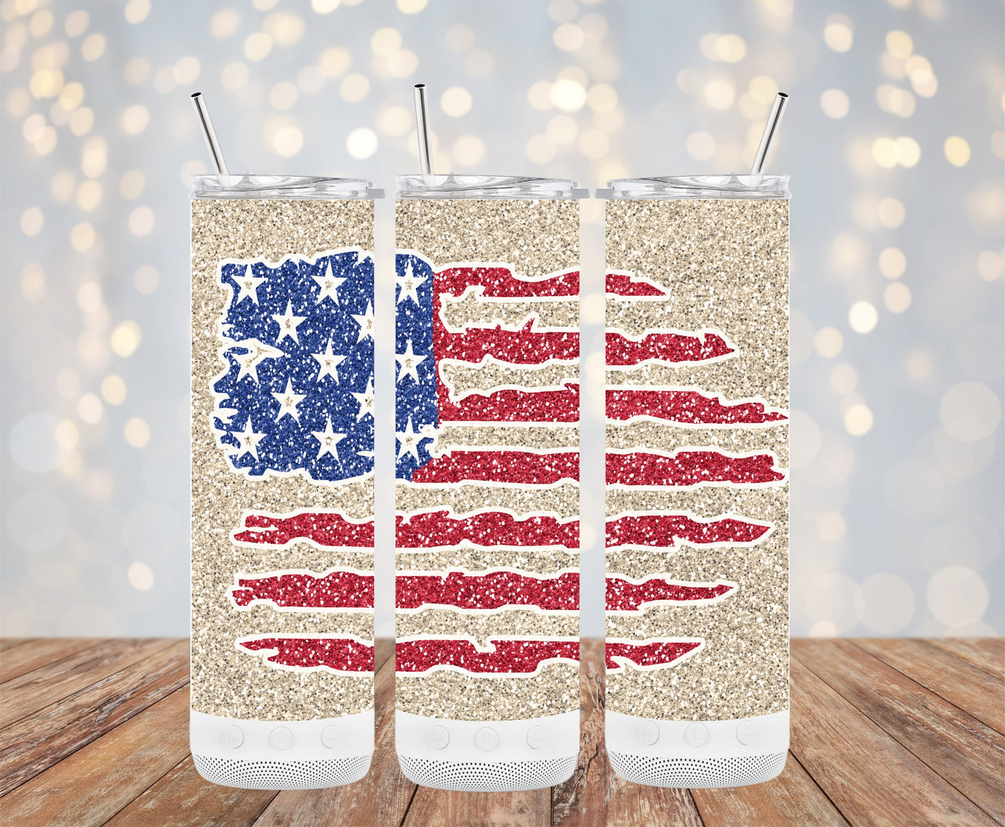 Patriotic American Flag Distressed (4th July Tumblers) 8371613
