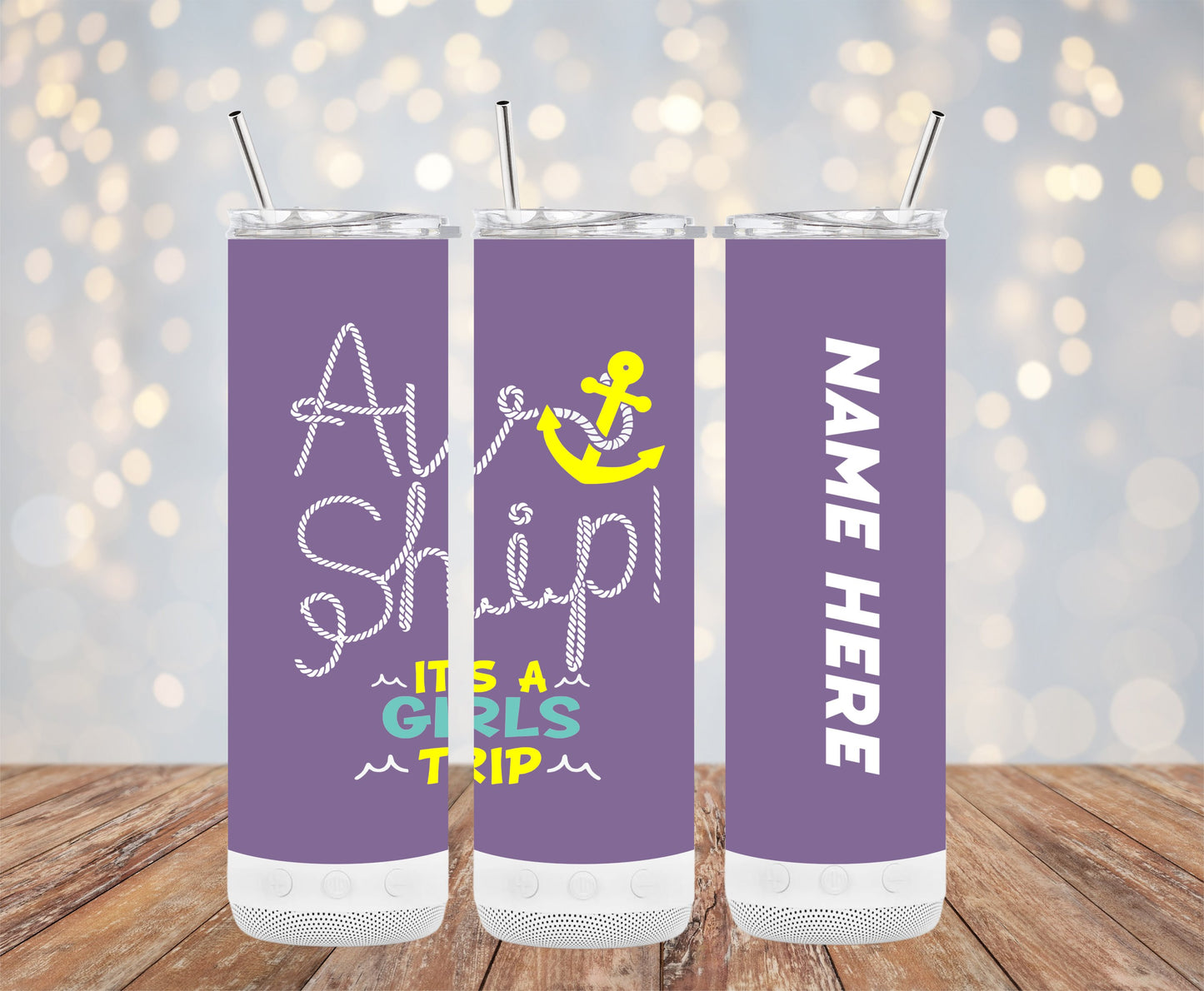 Adventure Awaits It's A Girls Trip Purple Tumblers 7894610