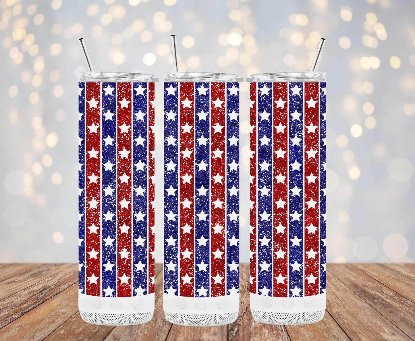 Patriotic Red White and Blue Star Striped (4th July Tumblers) 8371297
