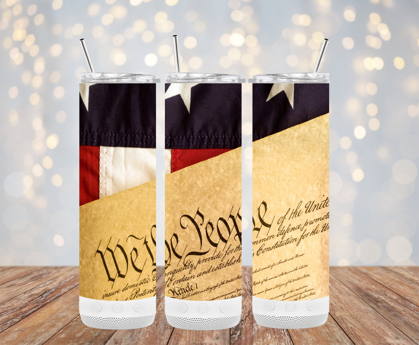Patriotic American Flag and Constitution (4th July Tumblers) 8371295
