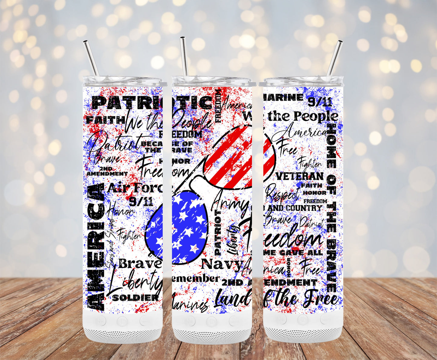 Patriotic USA Theme with Liberty and Freedom (4th July Tumblers) 8371299