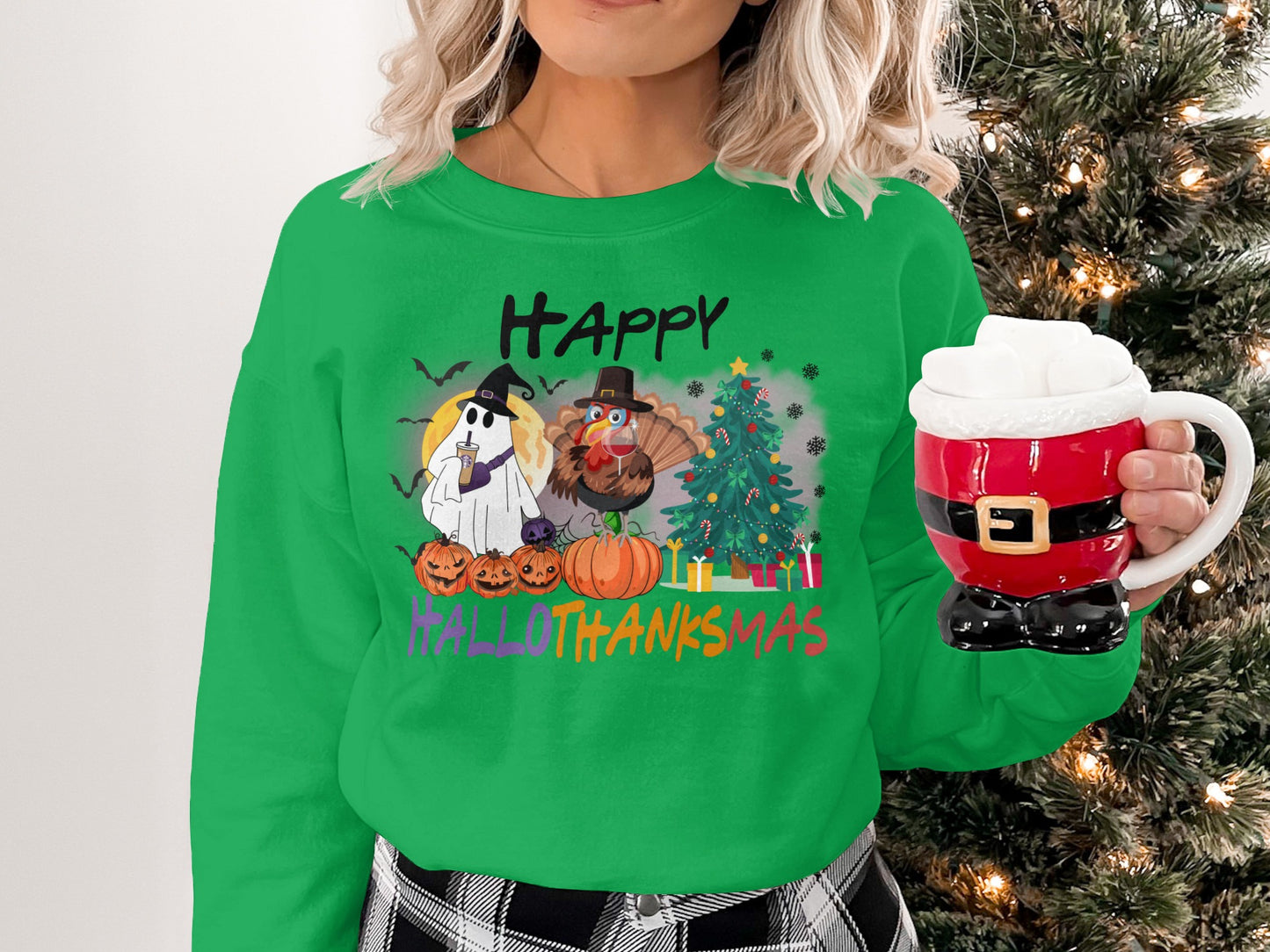 Happy Hallothanksmas Festive Season Sweatshirt